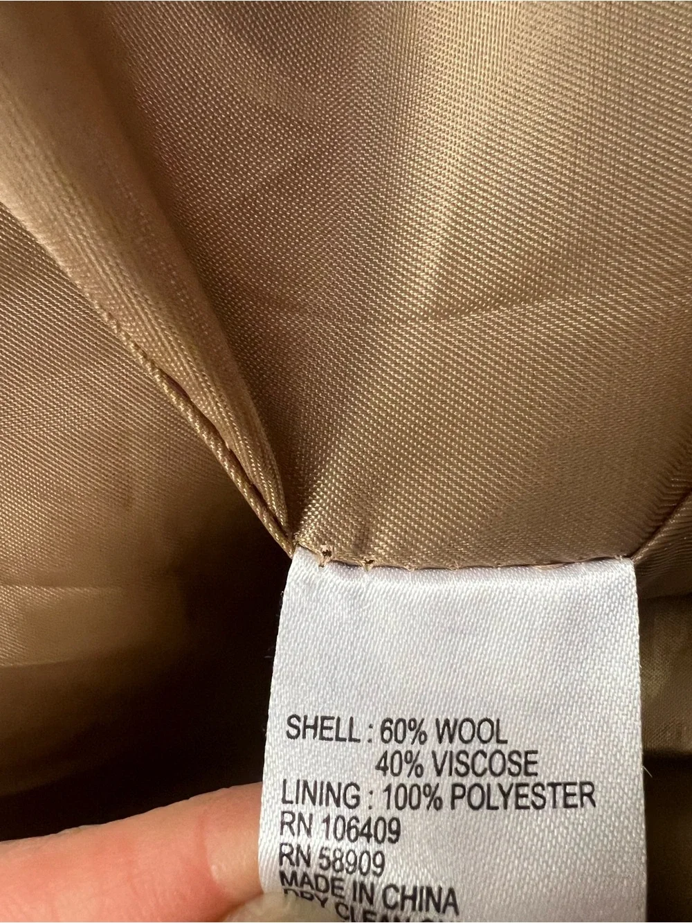 Antonio Melani Tan Wool Belted Coat Sz